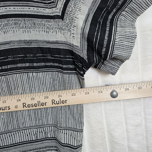 Billy Reid Men's Gray Black Geometric Short Sleeve 100% Cotton Size XL - Picture 8 of 9